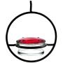 Best Small Hanging Hummingbird Feeder - Beautiful Glass & Decorative Metal Design - Attracts Hummers Like Crazy - 100% Guaranteed!