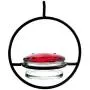 Best Small Hanging Hummingbird Feeder - Beautiful Glass & Decorative Metal Design - Attracts Hummers Like Crazy - 100% Guaranteed!