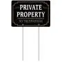 HISVISION Private Property No Trespassing Sign with Metal Stakes, 12'' x 8'' Heavy Duty Aluminum Reflective No Trespassing Sign for Lawn House Yard HISVISION Private Property No Trespassing Sign with Metal Stakes, 12'' x 8'' Heavy Duty Aluminum Reflective No Trespassing Sign for Lawn House Yard
