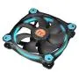 Thermaltake Riing 12 Series Blue High Static Pressure 120mm Circular LED Ring Case/Radiator Fan with Anti-Vibration Mounting System Cooling CL-F038-PL12BU-A
