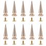 Uviviu 20 Pcs 29mm Spike and Studs, Metal Rivet Screw on Cone for Leather Crafts Punk DIY Clothing (Gold)