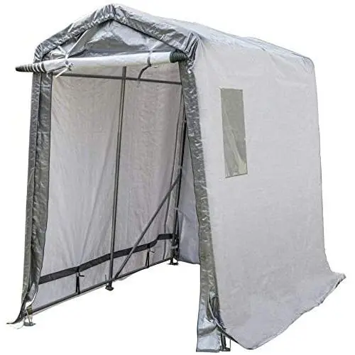 Happybuy Portable Storage Shed 6x8x7.8 ft, Shed in A Box with Roll up Door, Storage Shelter Logic Portable Garage Shelter Steel Metal Peak Roof Grey for Motorcycle Garden Patio Storage Happybuy Portable Storage Shed 6x8x7.8 ft, Shed in A Box with Roll up Door, Storage Shelter Logic Portable Garage Shelter Steel Metal Peak Roof Grey for Motorcycle Garden Patio Storage