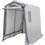Happybuy Portable Storage Shed 6x8x7.8 ft, Shed in A Box with Roll up Door, Storage Shelter Logic Portable Garage Shelter Steel Metal Peak Roof Grey for Motorcycle Garden Patio Storage