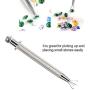 Prong Holder Professional Diamond Holder Pick-up Tool Stainless Steel 4 Prongs Diamond Claw Tweezers Parts Beads Diamond Gems Prong Tweezer Catcher Grabber Jewelry Making Jeweler Tool