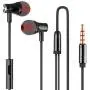 VPB Ear Buds, Metal Earphones,in Ear Headphones, Stereo Bass Isolating Wired Earbuds with Microphone (Black + Pink+Gray 3 Pairs)