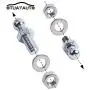 OTUAYAUTO 4Pcs 10mm Ball Studs With Hardware - 5/16-18 Thread x 3/5'' Long Shank - For Universal Gas Strut Lift Support OTUAYAUTO 4Pcs 10mm Ball Studs With Hardware - 5/16-18 Thread x 3/5'' Long Shank - For Universal Gas Strut Lift Support