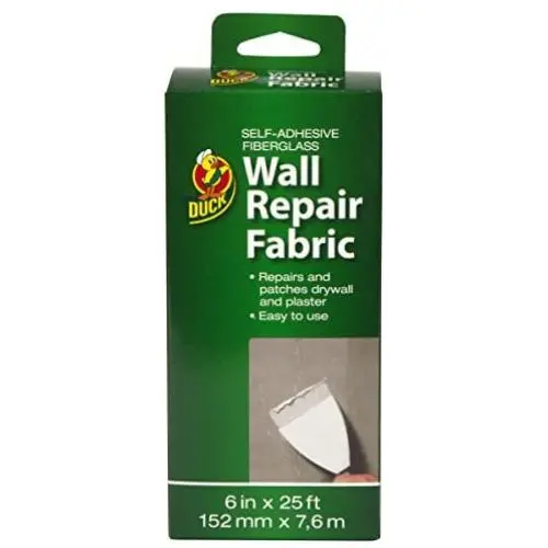 Duck Brand 282084 Self-Adhesive Drywall Repair Fabric, 6-Inch by 25 Feet, Single Roll Duck Brand 282084 Self-Adhesive Drywall Repair Fabric, 6-Inch by 25 Feet, Single Roll