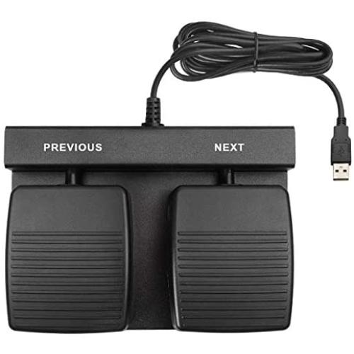 ECS USB PowerPoint Foot Pedal - Heavy Duty, Dual Button with Metal Base