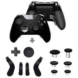 E-MOD Gaming 13 in 1 Metal Thumbsticks, D-Pads and Paddles with Tools for Elite Series 2 Controller Xbox One - Black