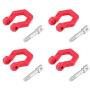 Dilwe RC Car Trailer Buckle, 4 Pcs Metal Tow Shackle Rescue Lock Catch for RC Climbing Crawler Car Accessory Parts