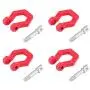 Dilwe RC Car Trailer Buckle, 4 Pcs Metal Tow Shackle Rescue Lock Catch for RC Climbing Crawler Car Accessory Parts