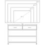 IRONCK Industrial TV Stand for 55 Inch TV with Drawers, TV Stand Console Table Entertainment Center for Living Room, 47.2x15.7x29.5 Inches, Vintage Brown