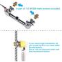 JZBRAIN Commercial Faucet with Sprayer 8 Inch Center 42'' Height Commercial Wall Mount Faucet Pre-Rinse Kitchen Sink Fuacet with 12'' Swing Spout Fit for 3 Compartment Sink