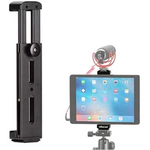 AFVO Aluminum Tripod Mount Tablet Clamp Holder for iPads 7.9''~12.9'' for iPad Mini for iPad Pro etc