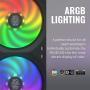 Cooler Master MasterFan SF240R ARGB 240mm All-in-One Square Frame Fan w/16 Independently-Controlled Addressable RGB LEDs, Cable Management, PWM Control Fan for Computer Case and CPU Liquid Cooler