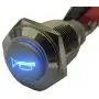 ESUPPORT 12V Car Blue LED Momentary Speaker Push Button Metal Switch