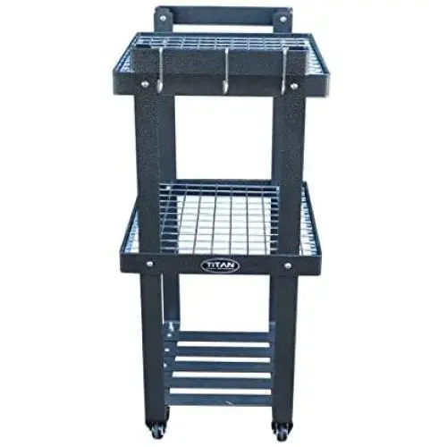 Titan Great Outdoors Barbecue Prep Station Grill Accessory Serving Cart Titan Great Outdoors Barbecue Prep Station Grill Accessory Serving Cart