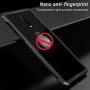 OnePlus 6 case,Simicoo OnePlus 6 Hybrid Metal Bumper Anti-Scratch HD Transparent Gorilla Glass Black Cover Ultra Slim Tough Shockproof Heavy Duty case for OnePlus 6 1+6 (Black, OnePlus 6)