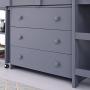 Naomi Home Low Study Loft Bed Gray/Twin