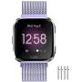Meikeio Compatible with Fitbit Versa 2 Bands, Stainless Steel Metal Mesh Bands for Fitbit Versa Fitbit Versa Lite, Wristband Replacement Strap Sport Loop for Fitbit Versa 3/2/1
