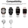 elago W2 Charger Stand Compatible with Apple Watch Series 6/SE/5/4/3/2/1 (44mm, 42mm, 40mm, 38mm), Durable Silicone, Compatible with Nightstand Mode (Lavender Grey)