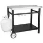 Royal Gourmet Double-Shelf Movable Dining Cart Table,Commercial Multifunctional Stainless Steel Flattop Worktable PC3401S Royal Gourmet Double-Shelf Movable Dining Cart Table,Commercial Multifunctional Stainless Steel Flattop Worktable PC3401S