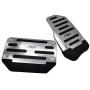 Universal 2 PCS Silver Non-Slip Automatic Car Gas Brake Pedal Cover Pad Metal Plastic Car Gas Brake Foot Pedal Pad Cover Accelerator