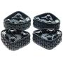 Bonarty 4Pcs 1/10 Metal RC Crawler Snow Tires Track Wheels for Trx4 Gen8 Truck Car Parts