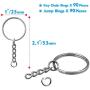 90 Pack 1 Inch Small Size Metal Steel Split Key Rings Keychain Parts with Open Jump Ring Connector for Home and Crafts
