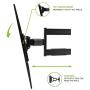 Kanto R500 Recessed In-Wall Full Motion Articulating TV Mount for 46-inch to 80-inch TVs | Ultra Low Profile | Swivel and Tilt Capable | Cable Management for Clean Setup