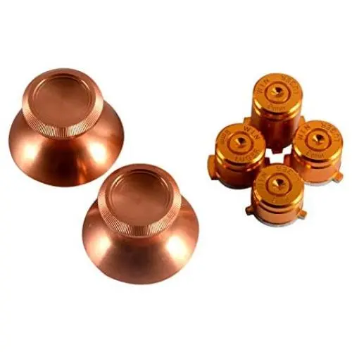 eXtremeRate Metal Gold Alumium Alloy Thumbsticks Bullet ABXY Mod Buttons Replacement Parts for Xbox One Standard, Xbox One Elite, Xbox One S/X Controller eXtremeRate Metal Gold Alumium Alloy Thumbsticks Bullet ABXY Mod Buttons Replacement Parts for Xbox One Standard, Xbox One Elite, Xbox One S/X Controller