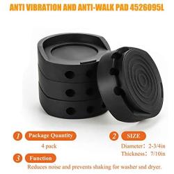 4526095L Anti Vibration and Anti-Walk Pad for Washer and Dryer,Reduces noise and prevents shaking 2-3/4''（4pack）