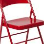 Flash Furniture HERCULES Series Double Braced Red Metal Folding Chair