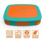 Bentgo Kids Brights – Leak-Proof, 5-Compartment Bento-Style Kids Lunch Box – Ideal Portion Sizes for Ages 3 to 7 – BPA-Free and Food-Safe Materials (Orange)