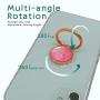 Marble Cell Phone Ring Holder Universal for All Smart Phone Kickstand Metal Grip 360 Degree Rotation Finger Grip Magnetic Stand for Car Mount Compatible with iPhone and All Smartphone (Pink/Gold)
