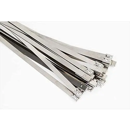 100pcs Stainless Steel Exhaust Wrap Multi-Purpose Locking Cable Metal Zip Ties 11.8 inches 100pcs Stainless Steel Exhaust Wrap Multi-Purpose Locking Cable Metal Zip Ties 11.8 inches