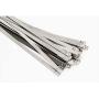 100pcs Stainless Steel Exhaust Wrap Multi-Purpose Locking Cable Metal Zip Ties 11.8 inches