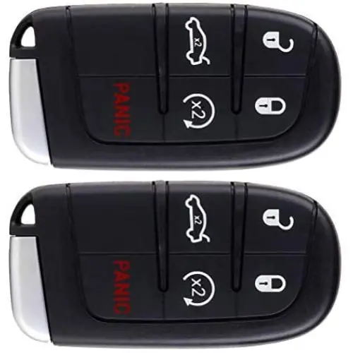 ANGLEWIDE Car Key Fob Keyless Entry Remote Replacement for 11-16 Dodge Charger for J eep Grand Cherokee (FCC M3N40821302) 5 Buttons Black 2pad