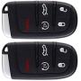 ANGLEWIDE Car Key Fob Keyless Entry Remote Replacement for 11-16 Dodge Charger for J eep Grand Cherokee (FCC M3N40821302) 5 Buttons Black 2pad