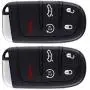 ANGLEWIDE Car Key Fob Keyless Entry Remote Replacement for 11-16 Dodge Charger for J eep Grand Cherokee (FCC M3N40821302) 5 Buttons Black 2pad