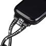 JSGJMY Bling Bands Compatible with Apple Watch Band 38mm 40mm 42mm 44mm Series 5/4/3/2/1 Women Diamond Rhinestone X-Link Metal Jewelry Bracelet(Black, 38mm/40mm)