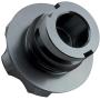 VMS RACING GUNMETAL OIL CAP with Real Black CARBON FIBER Emblem in CNC Machined Billet Aluminum Compatible with Chevy Chevrolet Corvette Stingray 14-19 2014-2019 NEW LT LT-1 V8 Wet Sump Engines