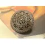 Bezelry 12 Pieces Lacework Filigree Antique Copper Metal Shank Buttons. 21mm (3/4 inch)