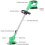 MOCOHANA 21V Cordless Grass Trimmer with Steel Blades Mini Mower Weed Wacker Battery & Charger Included