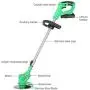 MOCOHANA 21V Cordless Grass Trimmer with Steel Blades Mini Mower Weed Wacker Battery & Charger Included