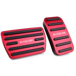 Thenice for 10th Gen Civic Anti-Slip Foot Pedals Aluminum Brake and Accelerator Pedal No Drilling Covers for Honda Civic 2020 2019 2018 2017 -Red