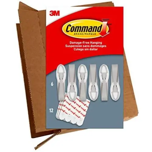 Command 6 Cord Bundlers, 12 Strips, each bundler holds up to 2 lbs, easy to open packaging, Organize Damage-Free Command 6 Cord Bundlers, 12 Strips, each bundler holds up to 2 lbs, easy to open packaging, Organize Damage-Free