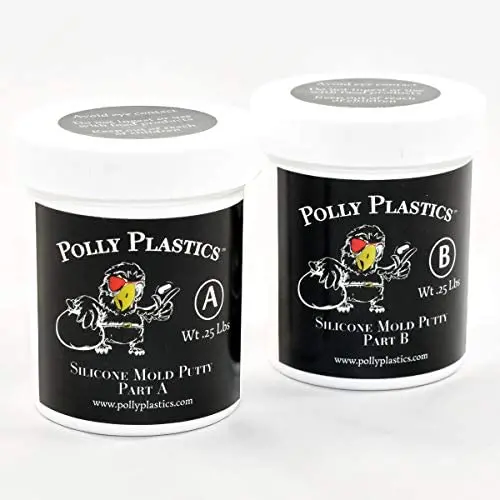 Polly Plastics Silicone Molding Putty - 1/2 Lb - for Moldable Plastic | Wax | Clay | Urethane and Epoxy Resins | Plaster Polly Plastics Silicone Molding Putty - 1/2 Lb - for Moldable Plastic | Wax | Clay | Urethane and Epoxy Resins | Plaster
