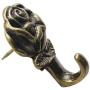 Rose Shape Push Pin Hangers Wall Hooks (24 - Pack， Antique Brass)