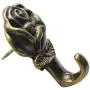 Rose Shape Push Pin Hangers Wall Hooks (24 - Pack， Antique Brass)